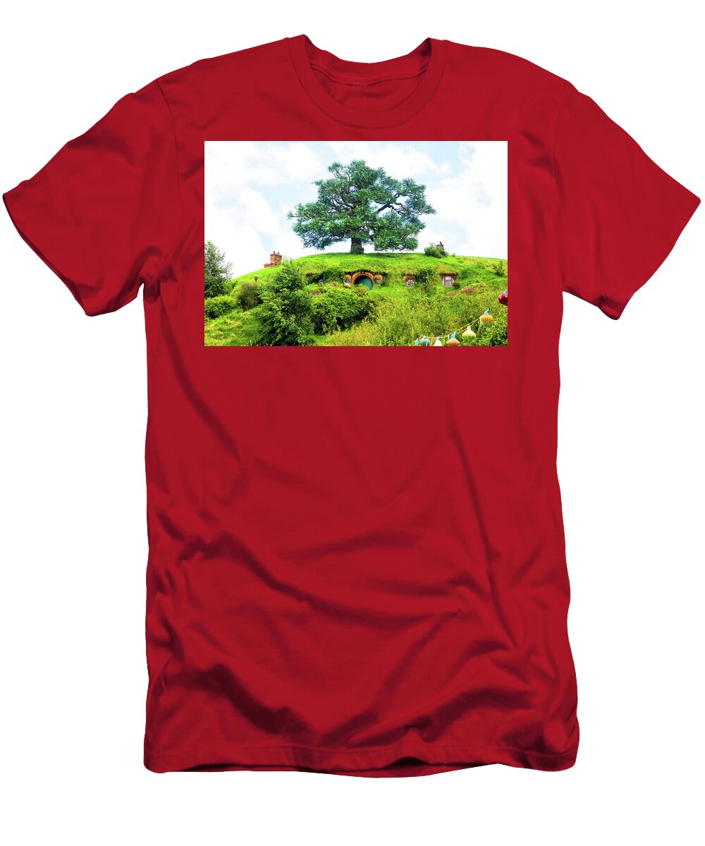 Hobbits T-Shirt featuring the photograph The Oak Tree at Bag End by Kathryn McBride