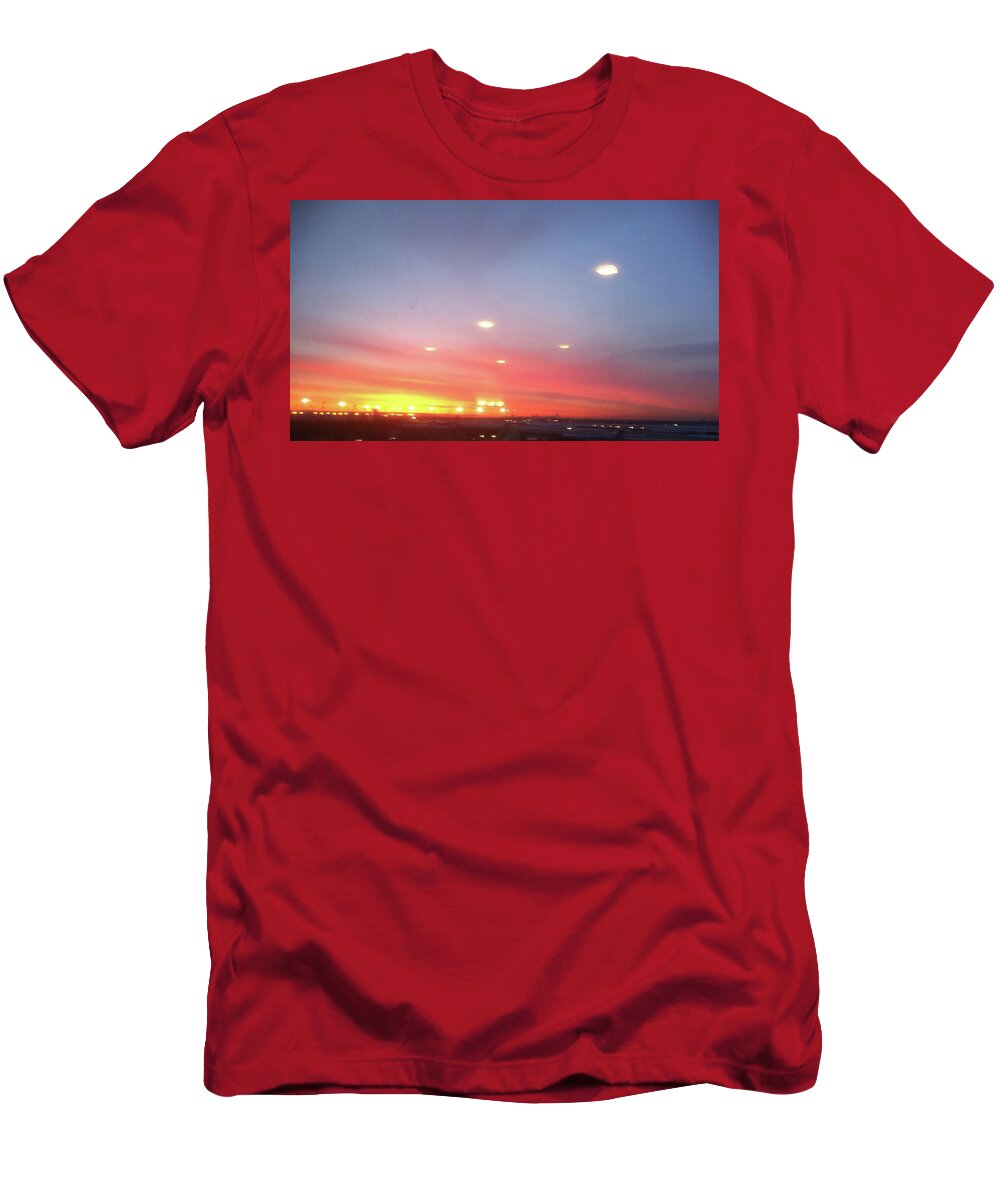 Red Sky T-Shirt featuring the photograph The Red Glow of Sunset by Susan Grunin