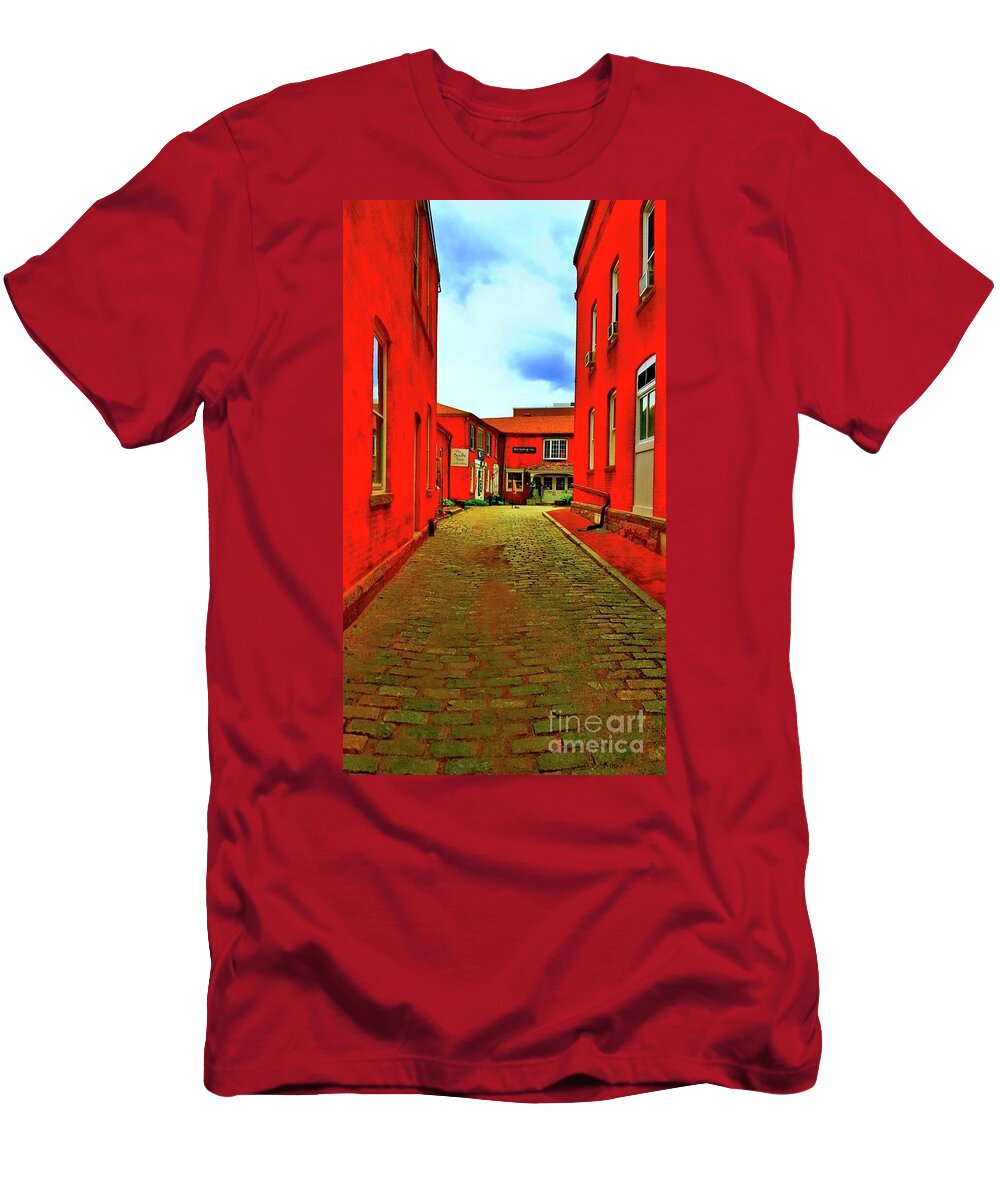 Brick T-Shirt featuring the photograph The Walk by Dani McEvoy