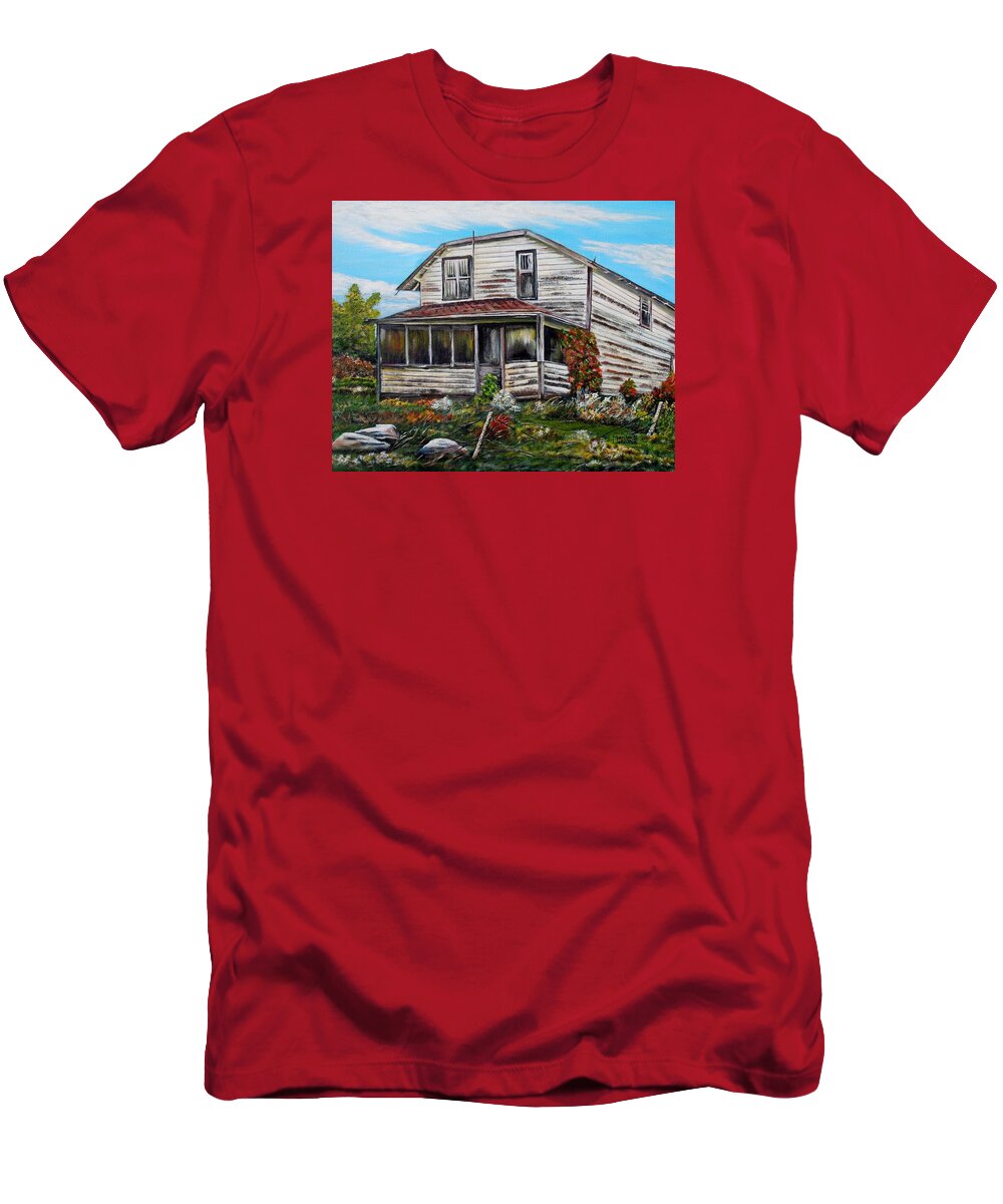 House T-Shirt featuring the painting This old house 2 by Marilyn McNish