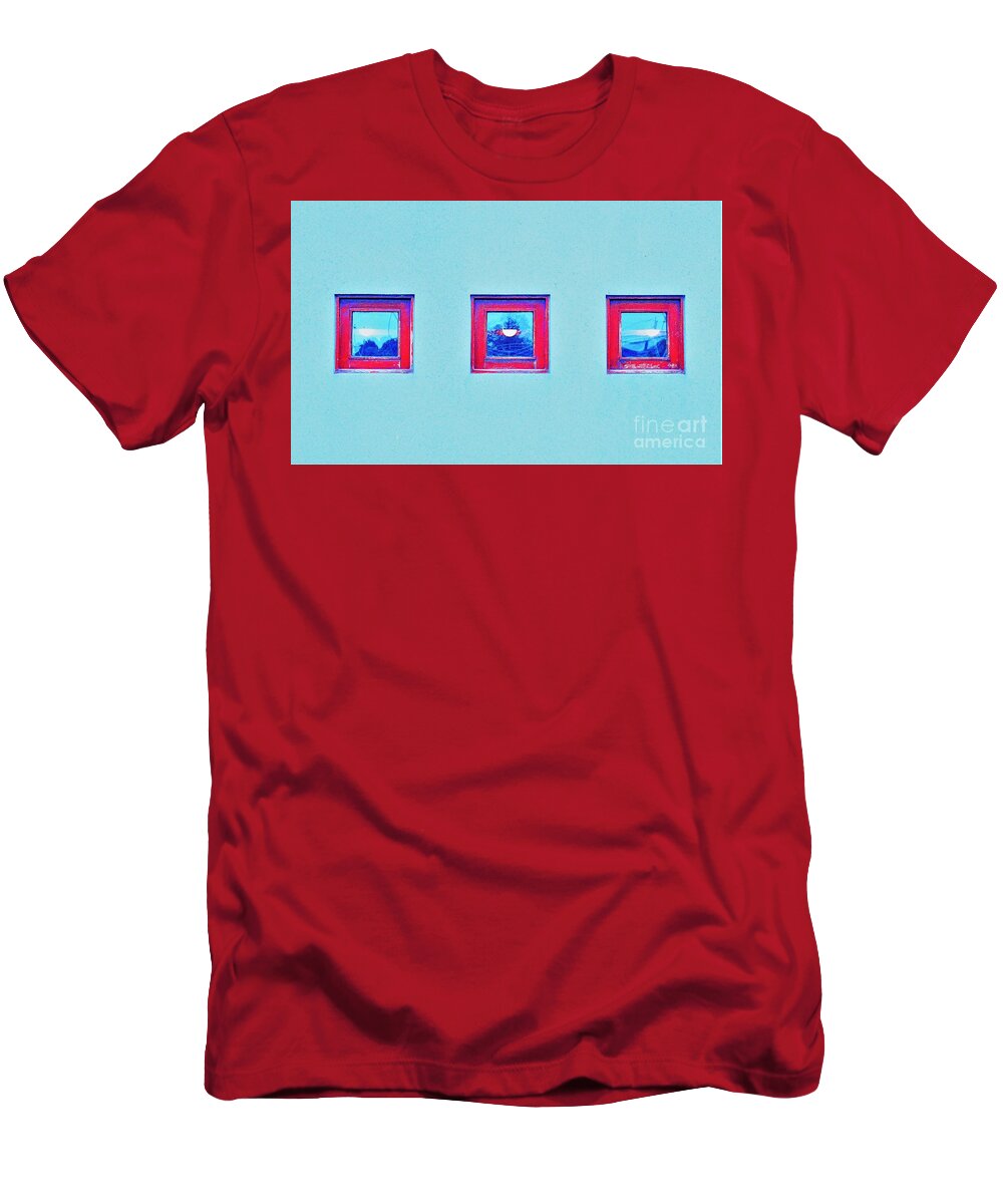 Windows T-Shirt featuring the photograph Threes by Merle Grenz