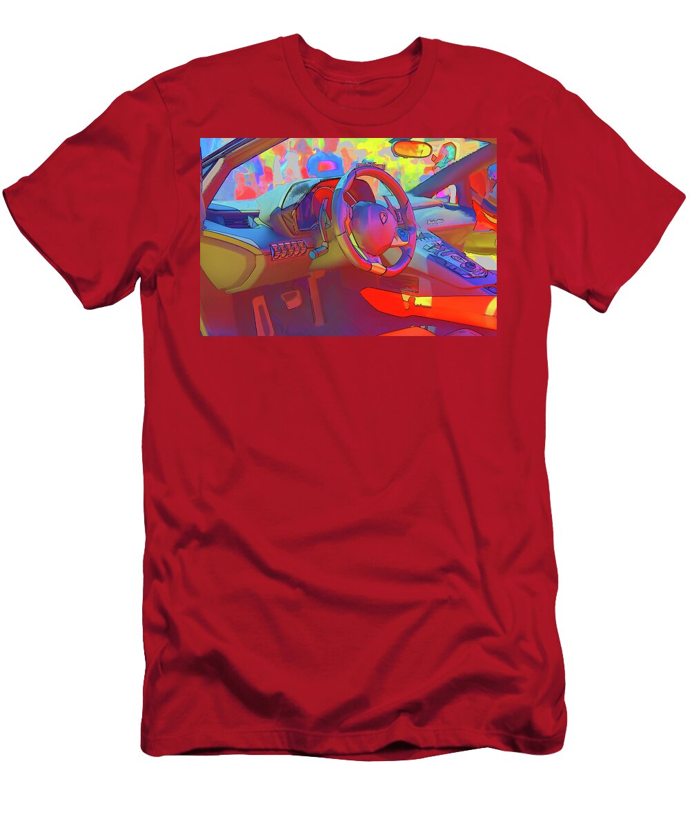 Car T-Shirt featuring the photograph Tie Dye Sports Car by Artful Imagery