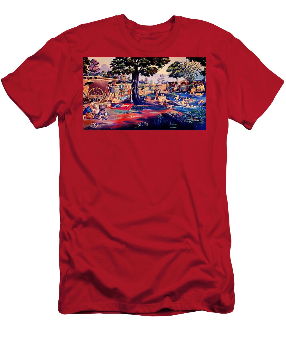 Thailand T-Shirt featuring the painting Time To Relax And Have Some Fun by Ian Gledhill