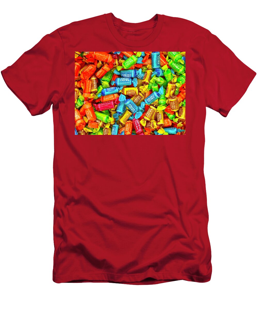 Candy T-Shirt featuring the photograph Tootsie Fruit Chews by Daniel Thompson