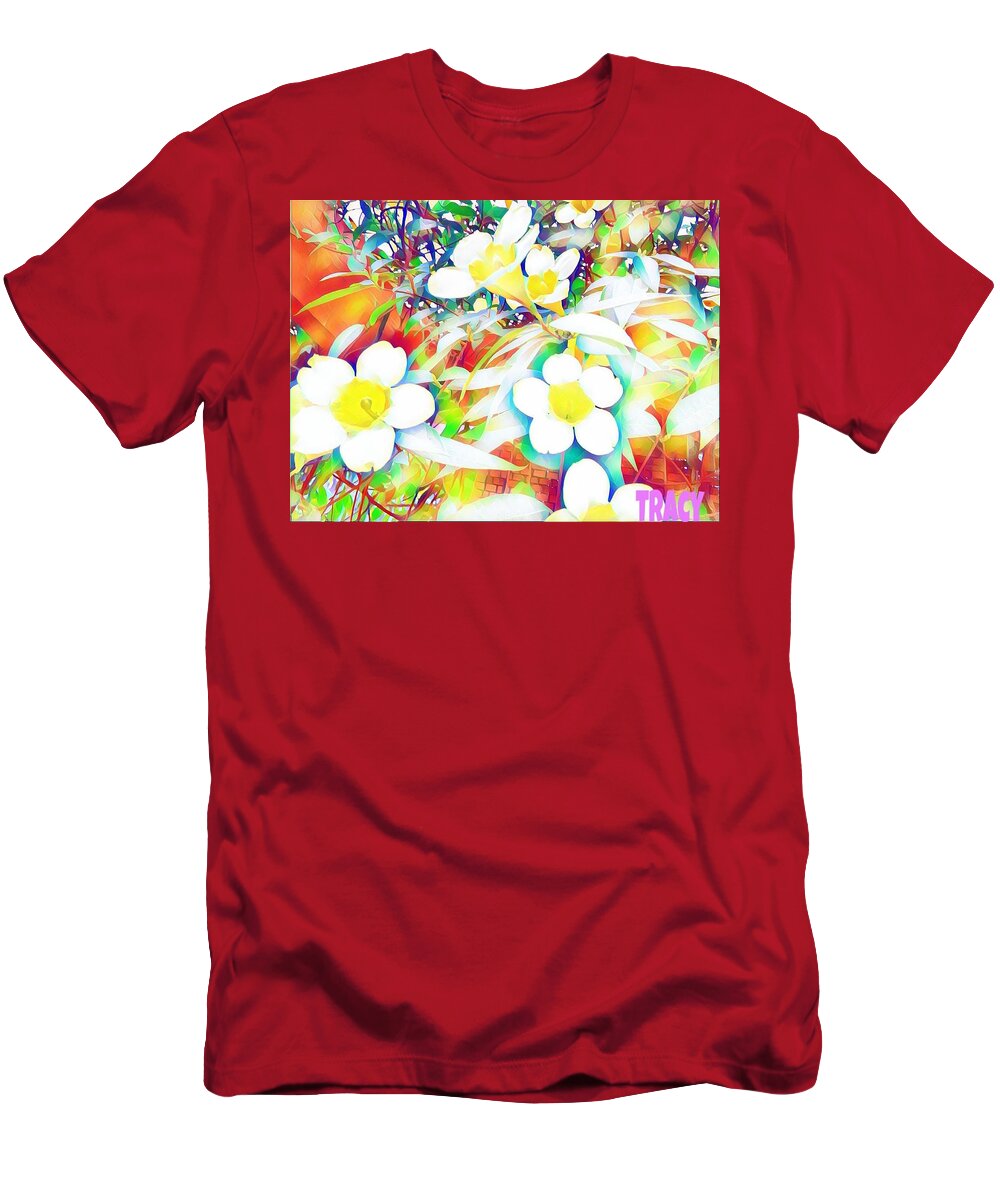 Jasmine T-Shirt featuring the digital art Touch Of Jasmine by Tracy Mcdurmon