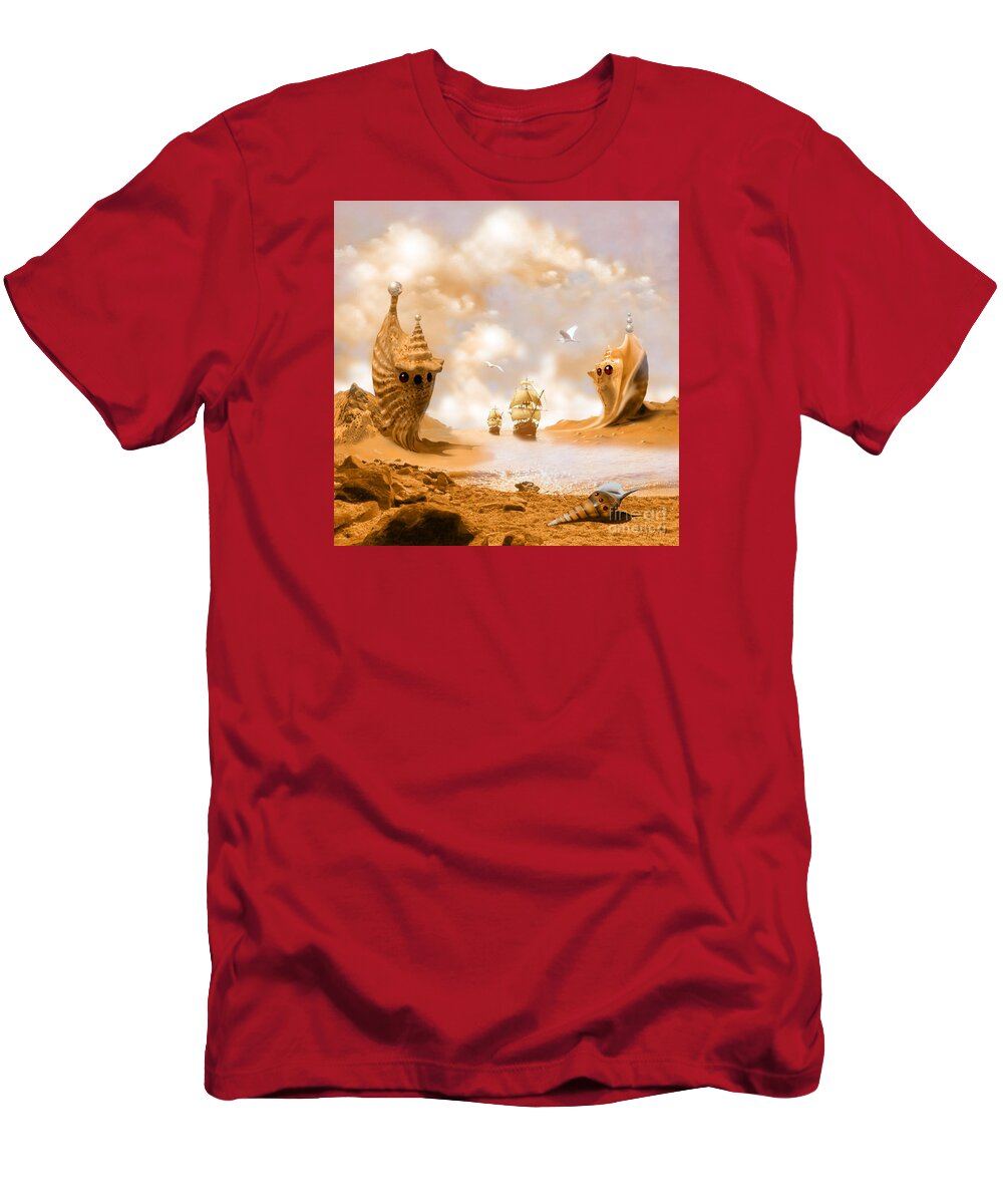Digital T-Shirt featuring the digital art Treasure Island by Alexa Szlavics