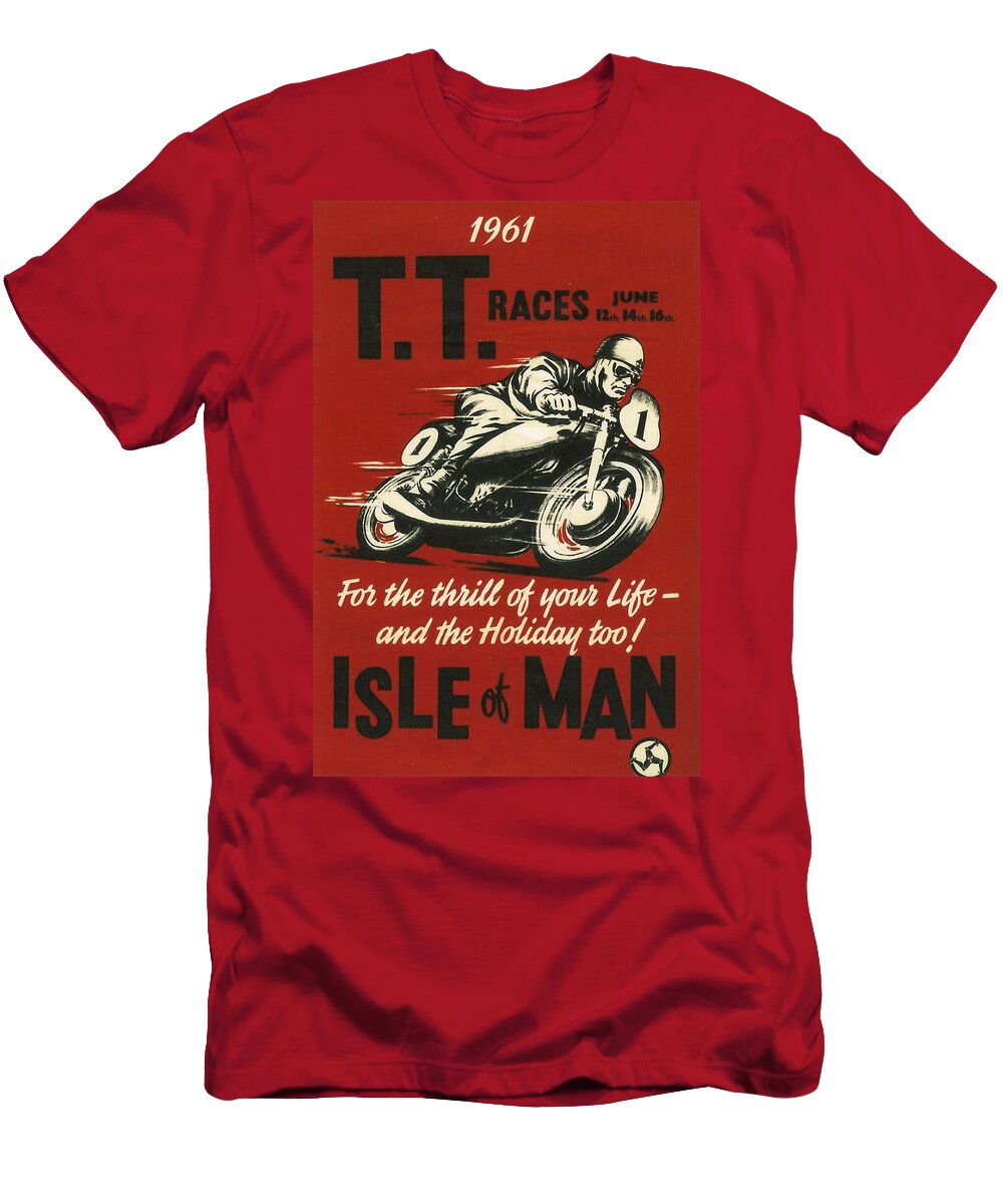 Tt T-Shirt featuring the digital art TT Races 1961 by Georgia Fowler