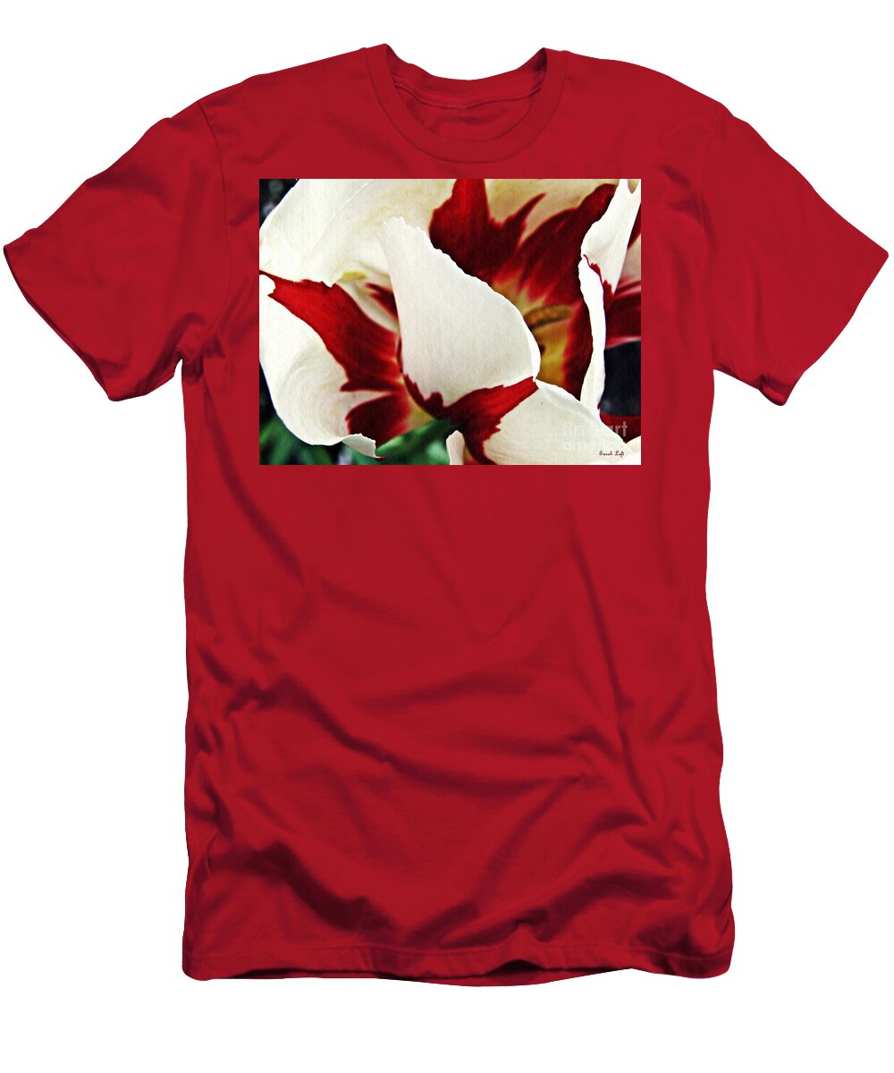 Tulip T-Shirt featuring the photograph Tulip Abstract 10 by Sarah Loft
