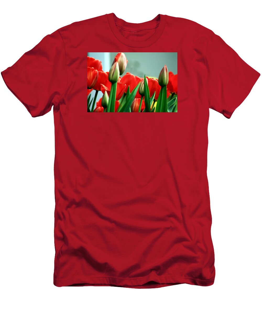 Tulips T-Shirt featuring the photograph Tulips by Karl Rose