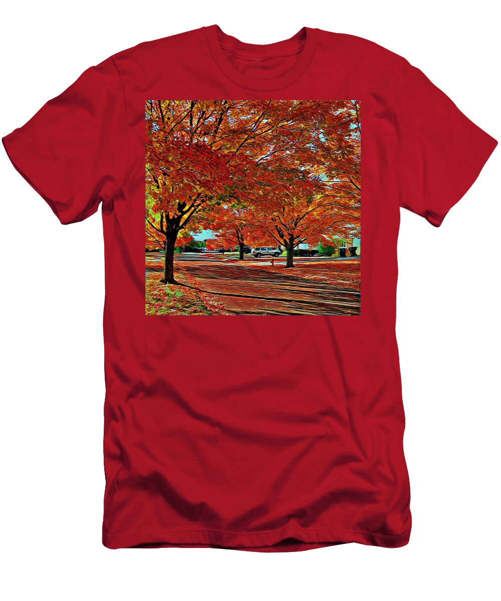 Autumn T-Shirt featuring the photograph Tulsa Street by Robert Knight