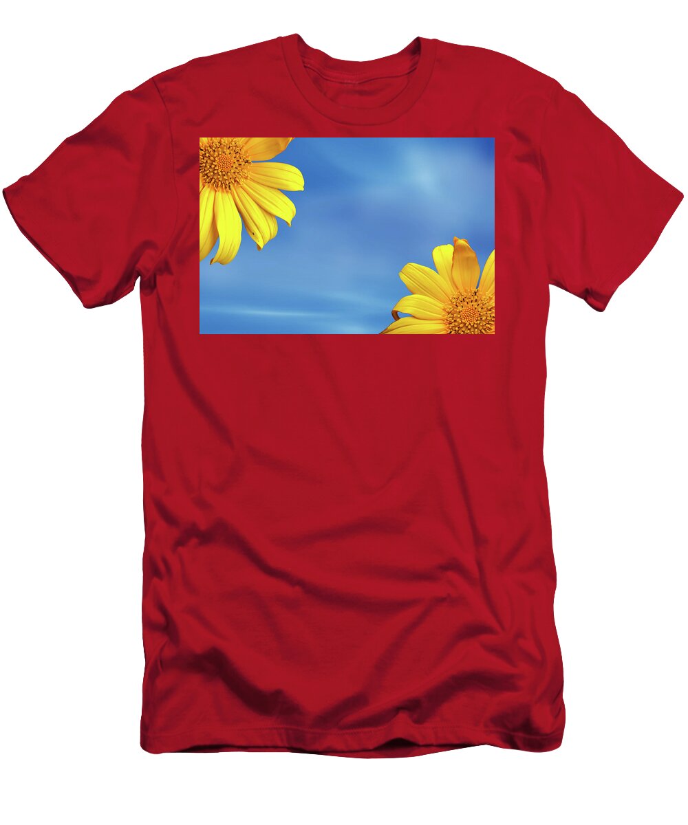 Blossom T-Shirt featuring the photograph Two Yellow Flower by Ridwan Photography