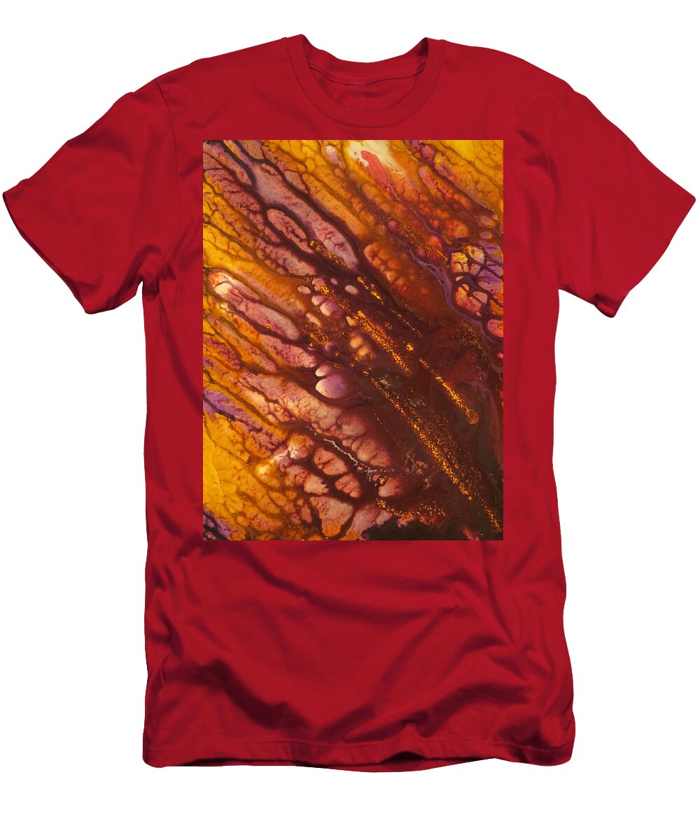 Abstract T-Shirt featuring the painting Undeviating by Soraya Silvestri