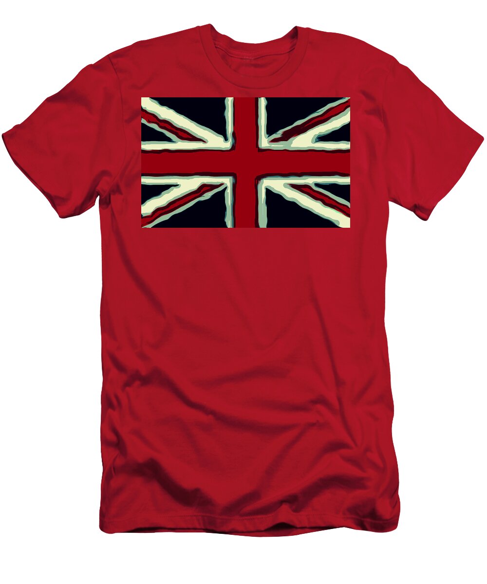 Union Jack T-Shirt featuring the digital art Union Jack by Super Lovely