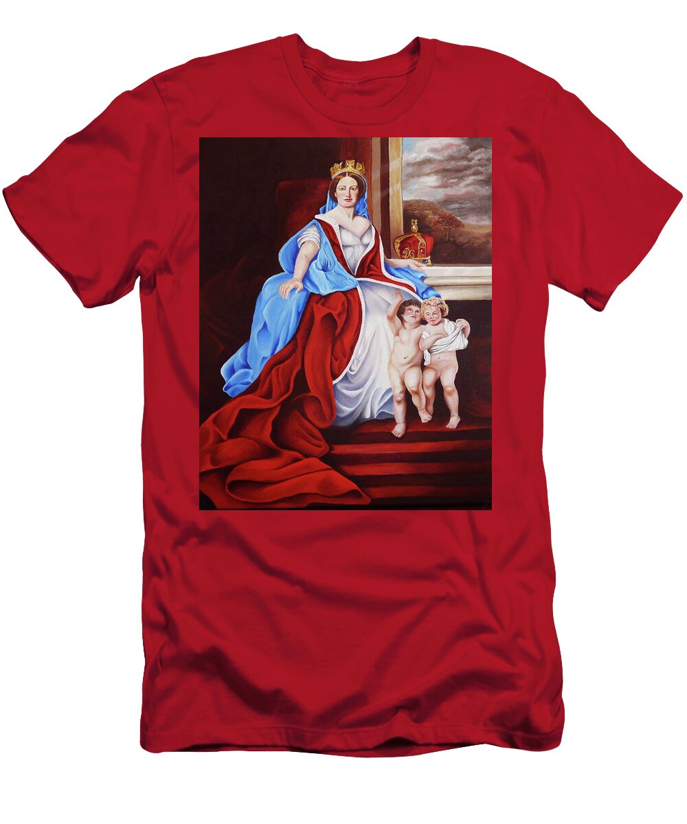 Virgin Mary T-Shirt featuring the painting Venerated Virgin by Vic Ritchey