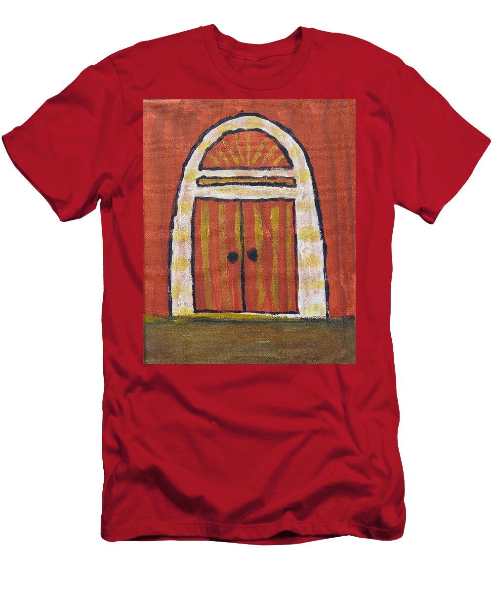 Palozzi T-Shirt featuring the painting Venice Door with Gold by John Vincent Palozzi