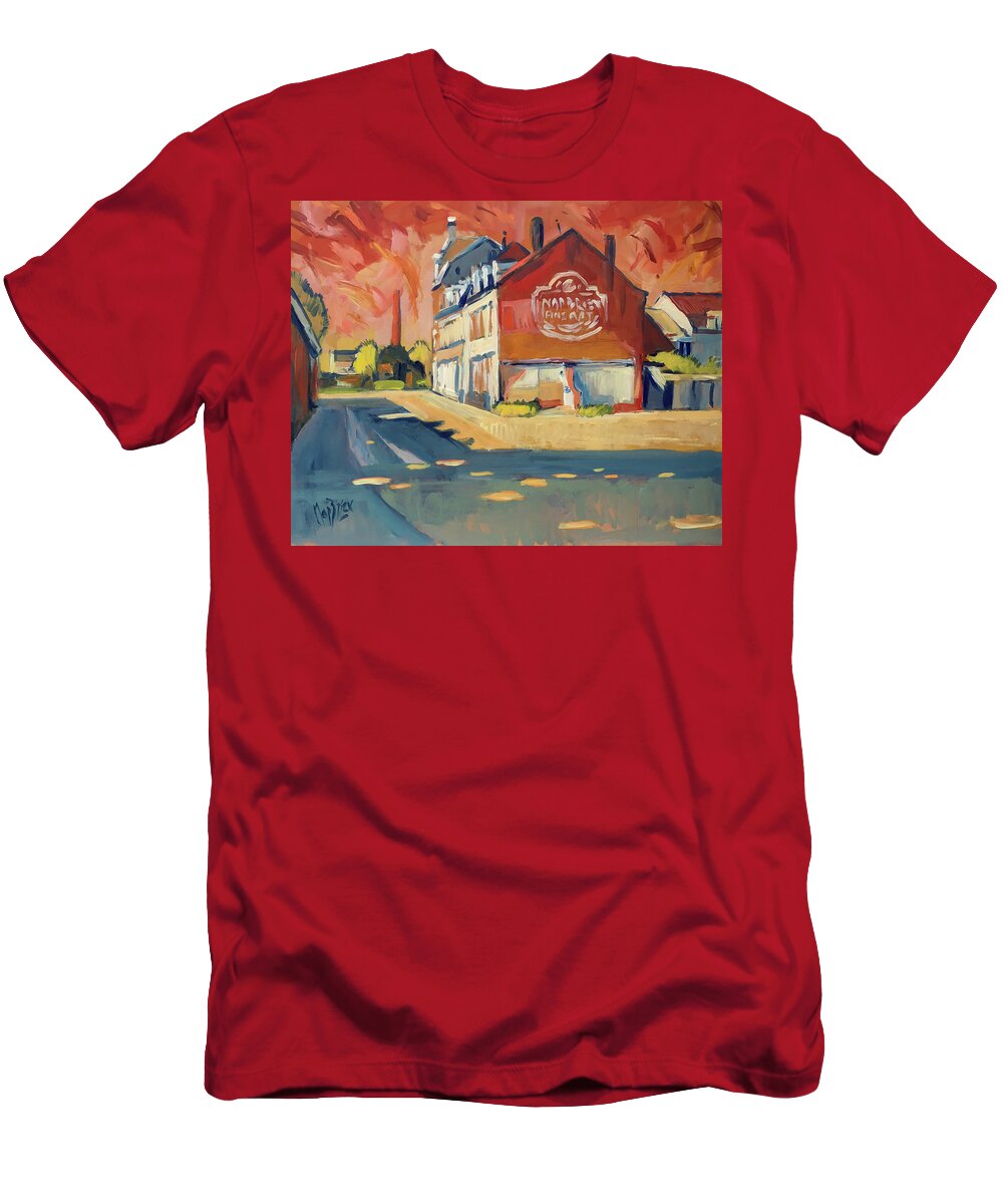 Maastricht T-Shirt featuring the painting View to Radium Maastricht by Nop Briex