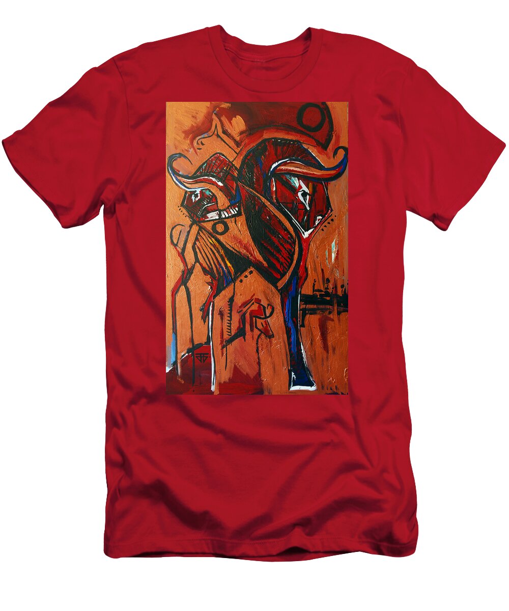  T-Shirt featuring the painting Vitality by John Gholson