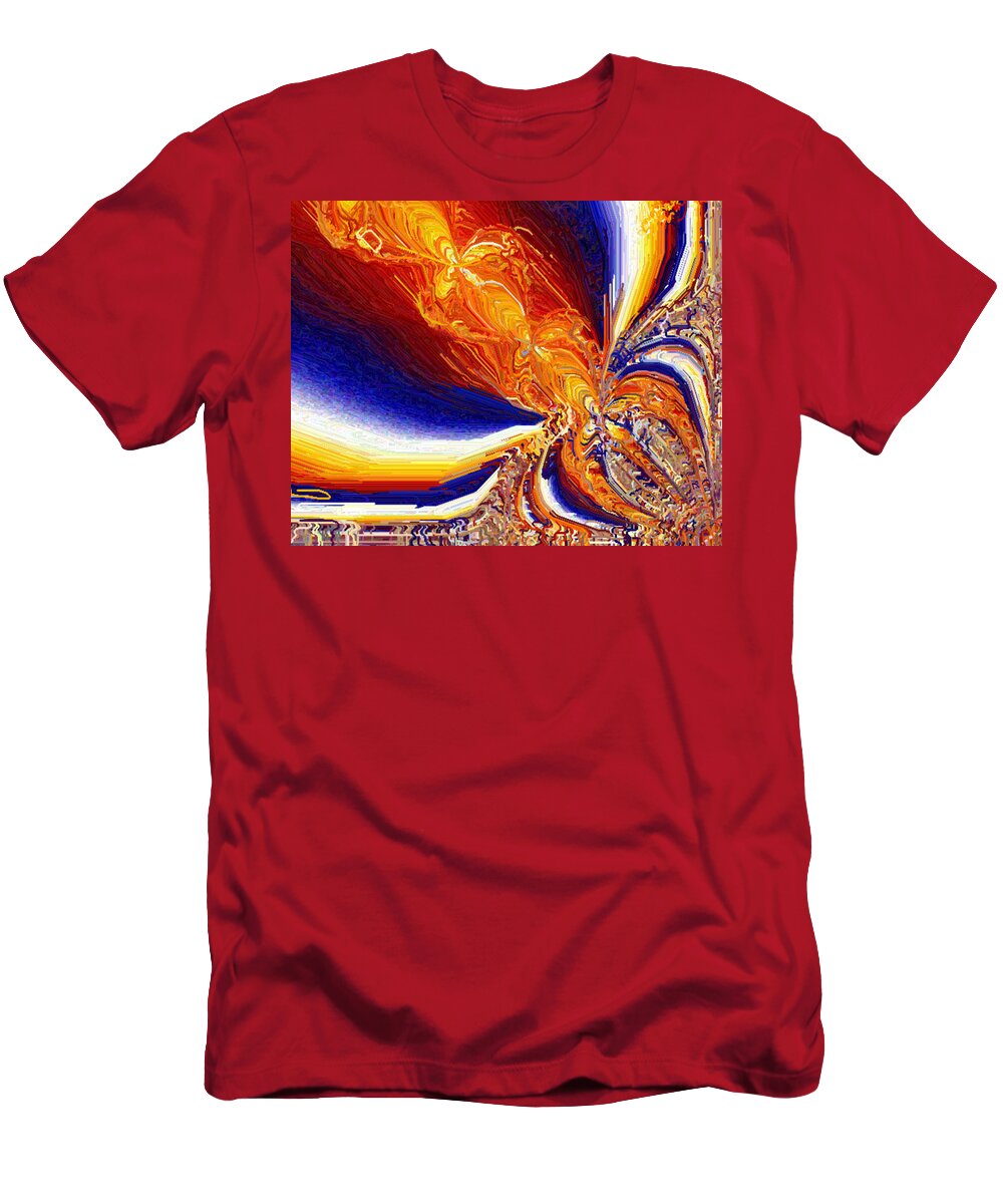 Abstract T-Shirt featuring the digital art Volcanicity by Charmaine Zoe