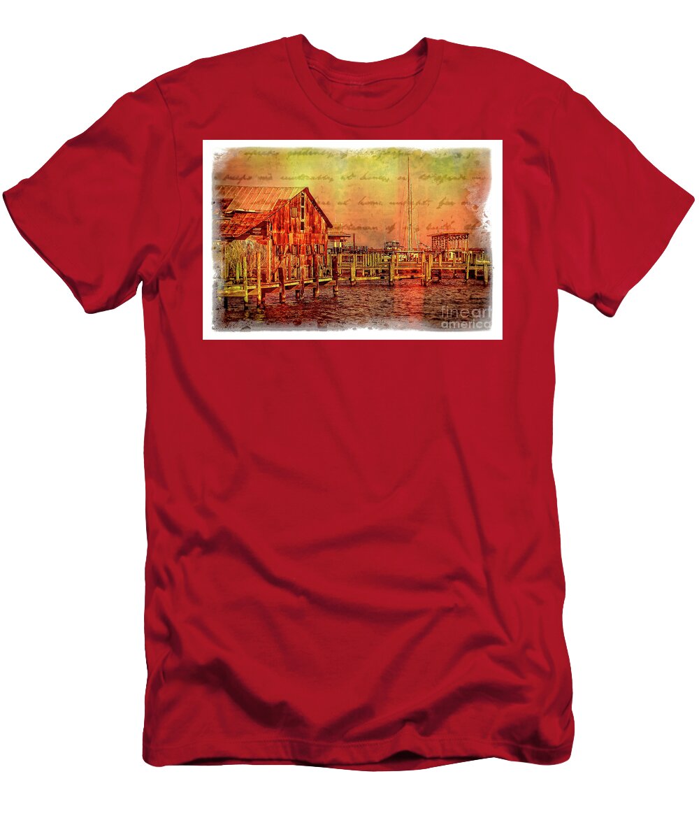 Abstracts T-Shirt featuring the digital art Wasting Away - A Digital Abstract Painting by DB Hayes