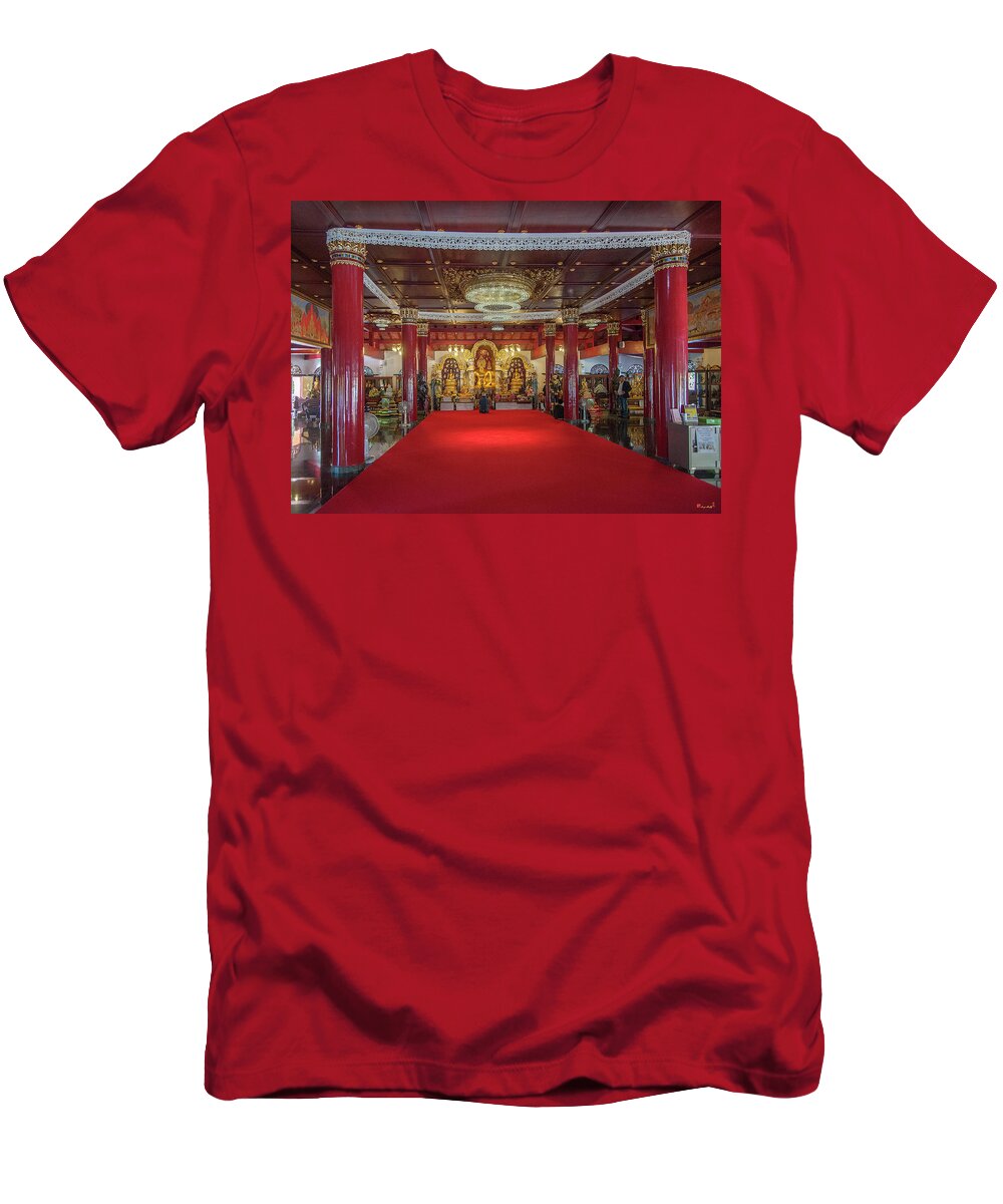 Scenic T-Shirt featuring the photograph Wat Pa Dara Phirom Phra Chulamani Si Borommathat Interior DTHCM1607 by Gerry Gantt
