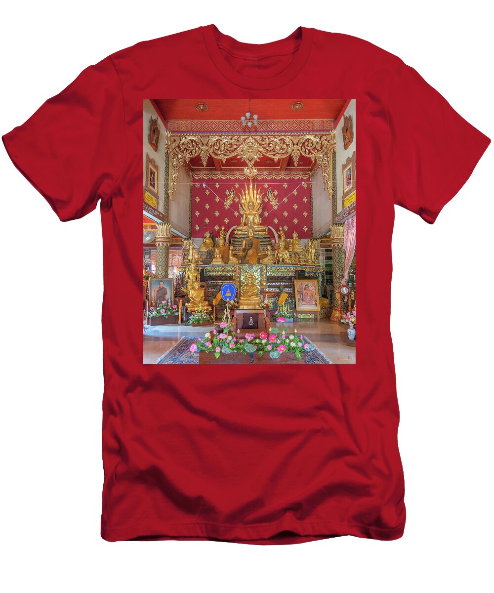 Scenic T-Shirt featuring the photograph Wat Thung Luang Phra Wihan Buddha Images DTHCM2106 by Gerry Gantt