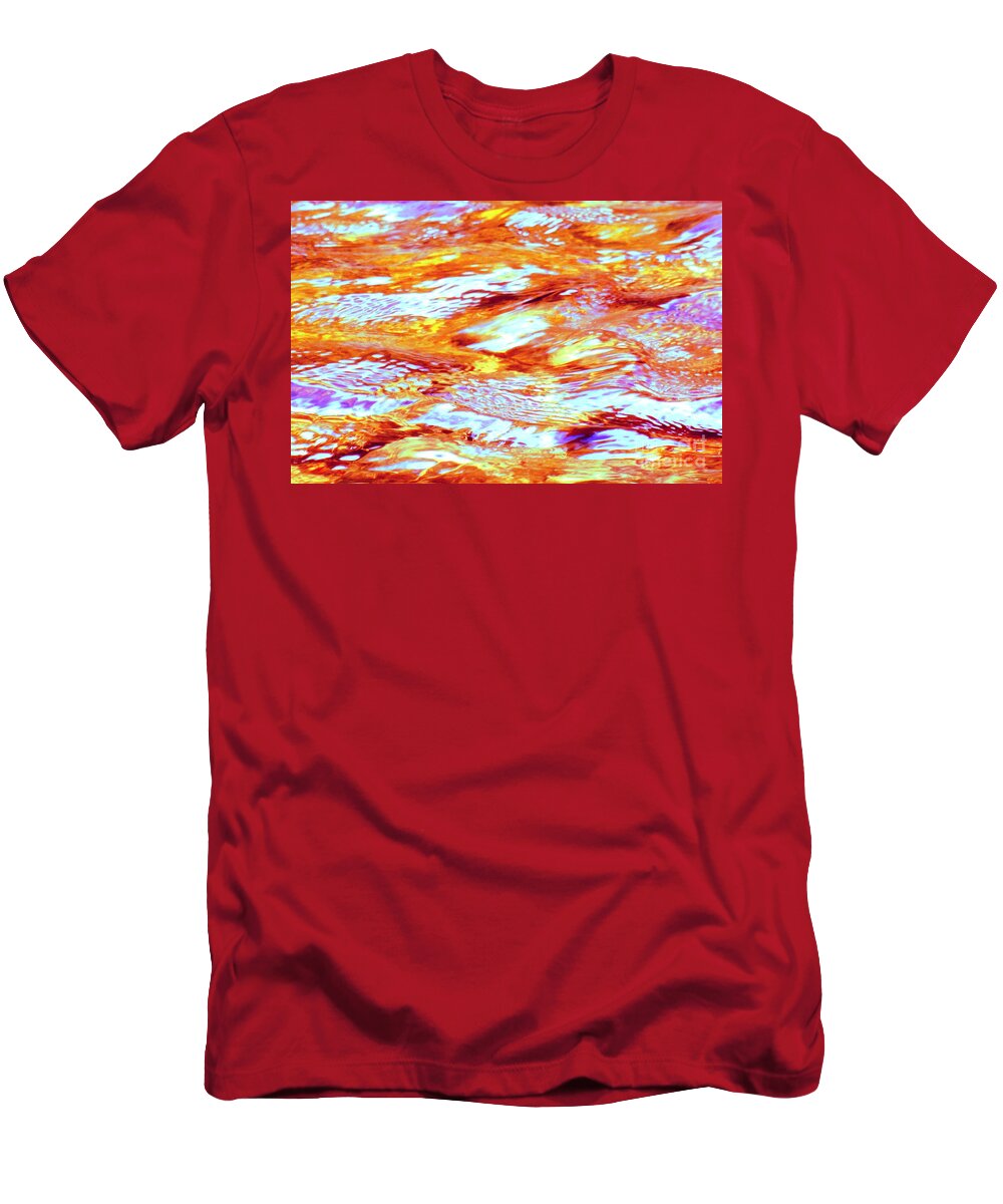 Abstract T-Shirt featuring the photograph Waves of Light by Sybil Staples