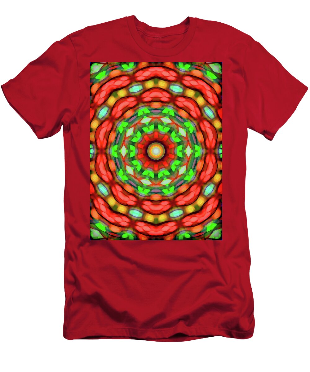 Mandala Art T-Shirt featuring the painting Welcome by Jeelan Clark