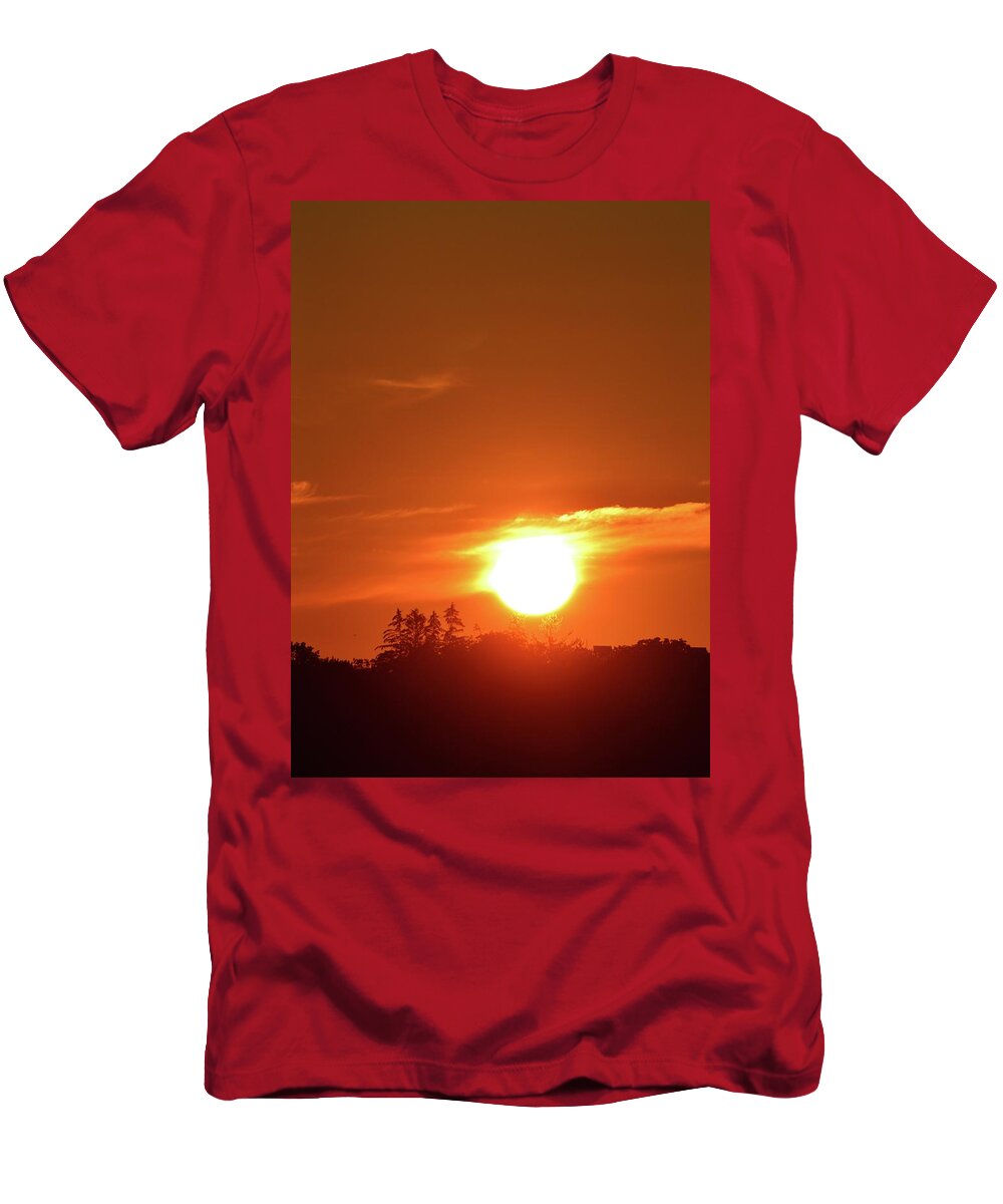 Abstract T-Shirt featuring the photograph When The Sun Touches The Trees by Lyle Crump