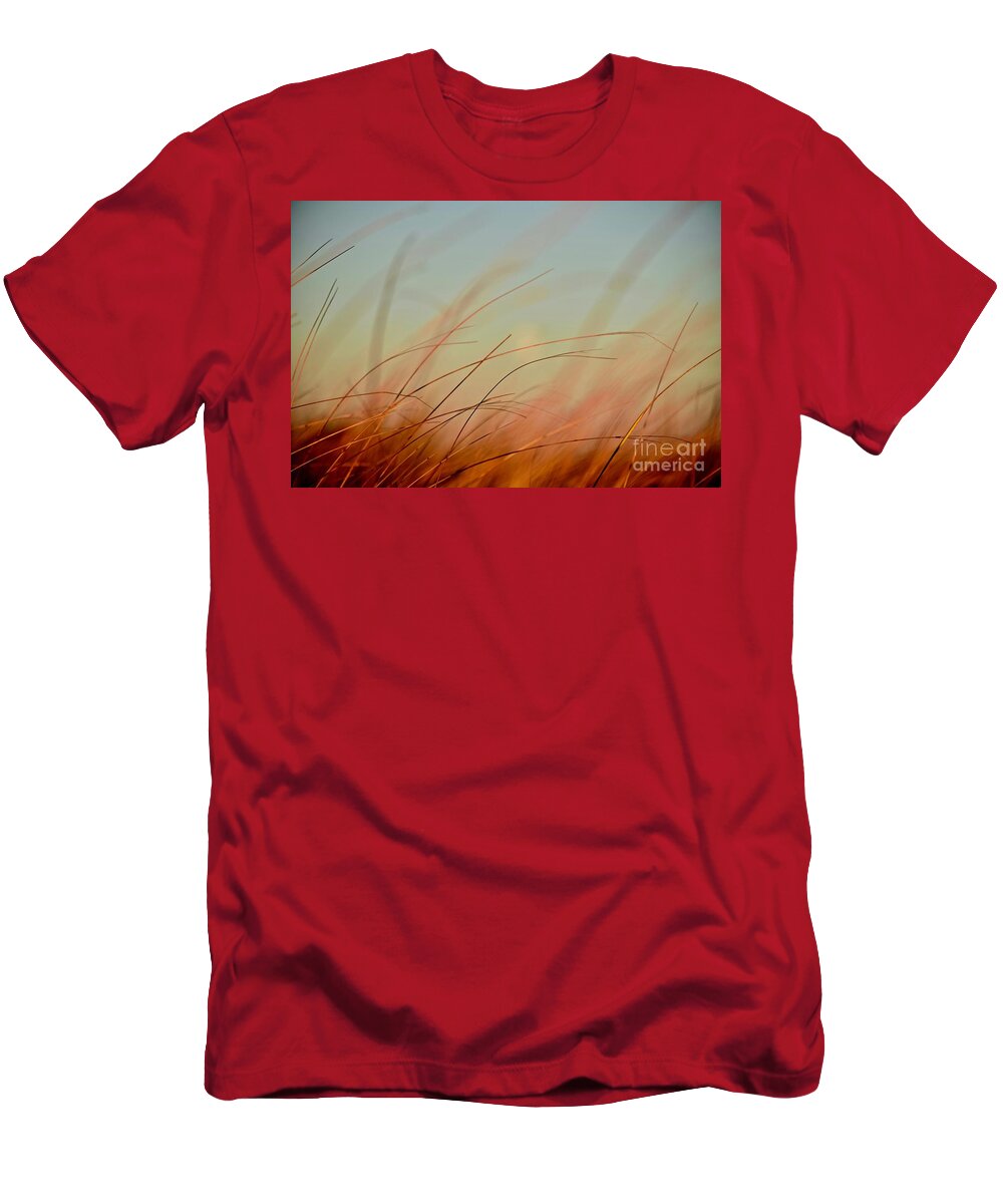Beach Grass T-Shirt featuring the photograph Whispering Grass by Debra Banks