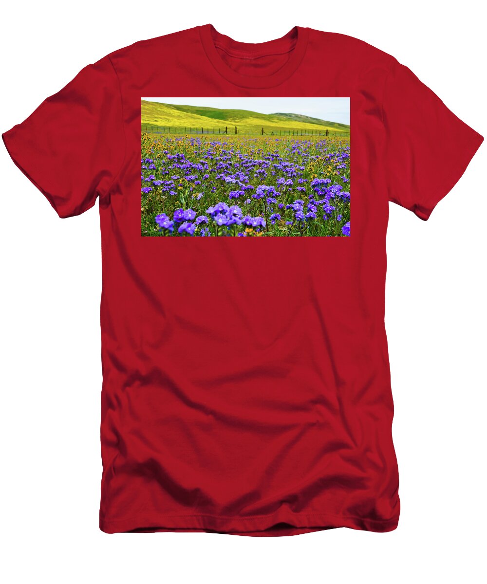 Carrizo Plain National Monument T-Shirt featuring the photograph Wildflowers Carrizo Plain by Kyle Hanson