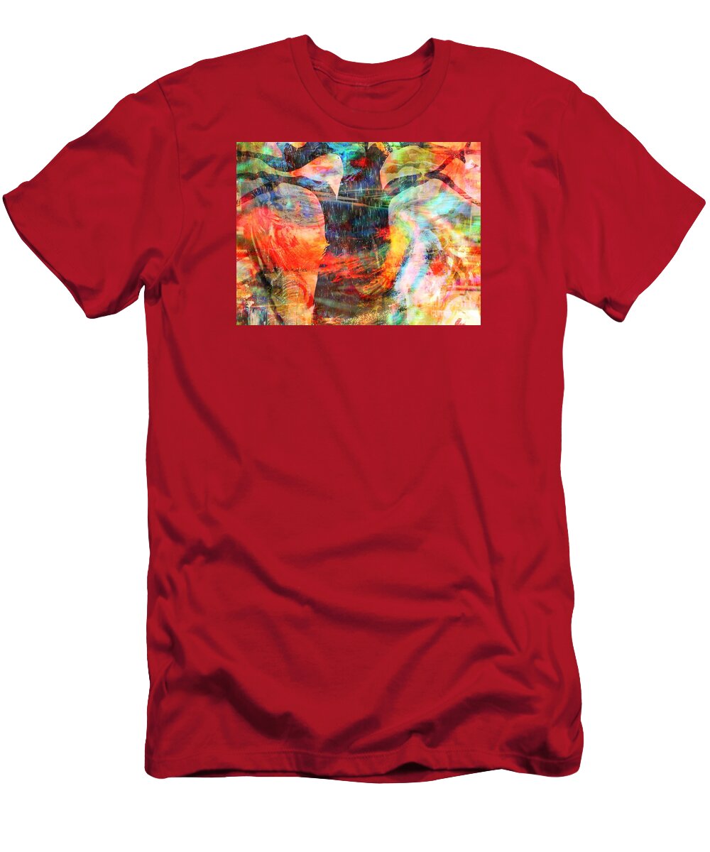 Fania Simon T-Shirt featuring the painting Windy Moments by Fania Simon