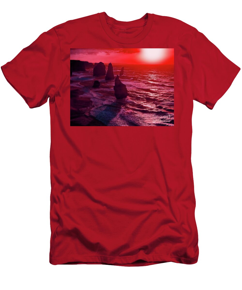 Digital Altered Photo T-Shirt featuring the photograph World's End by Tim Richards