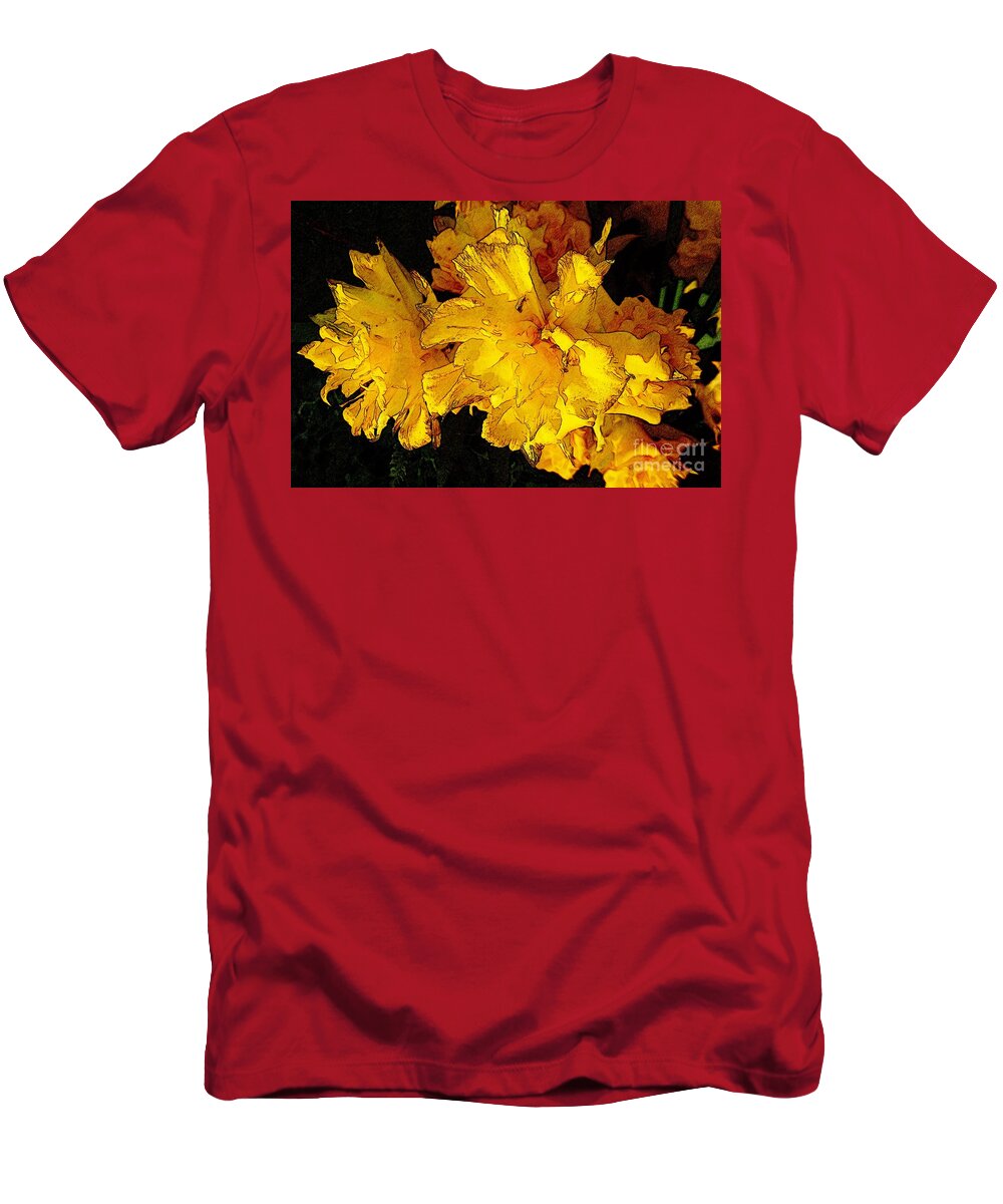 Abstract T-Shirt featuring the photograph Yellow Daffodils 4 by Jean Bernard Roussilhe