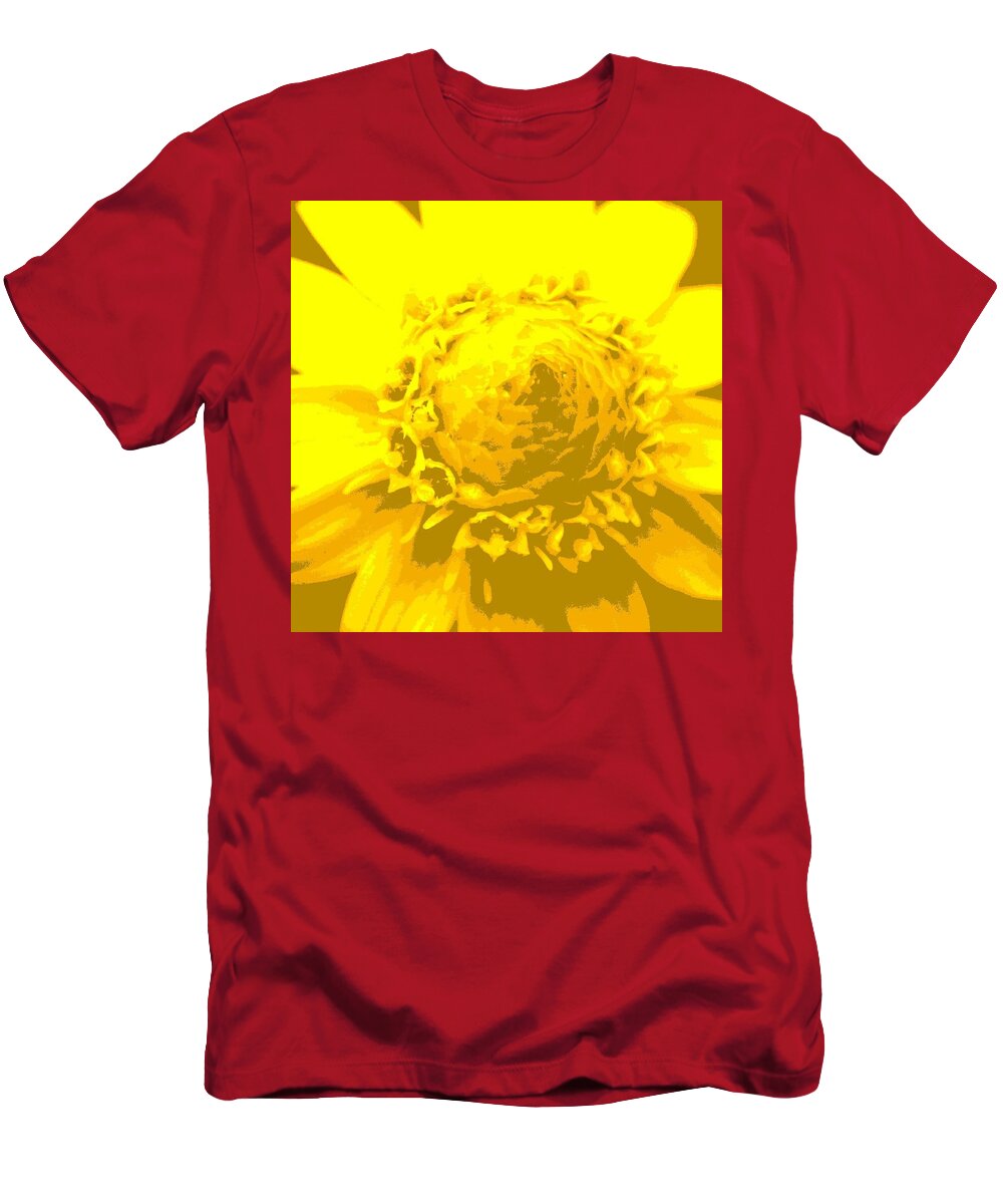 Flower T-Shirt featuring the digital art Yellow flower1 by Kumiko Izumi