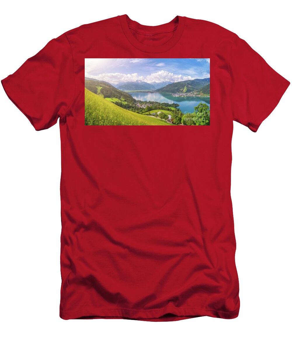 Alpine T-Shirt featuring the photograph Zell am See - Alpine Beauty by JR Photography