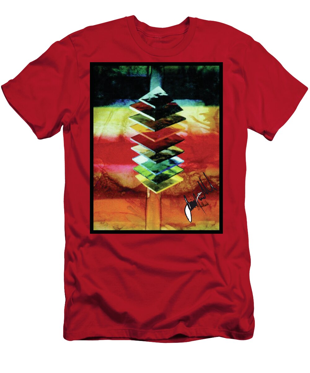  T-Shirt featuring the digital art Glass by Jimmy Williams