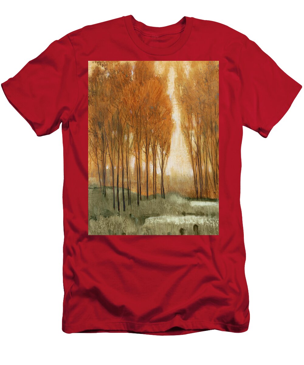 Landscapes T-Shirt featuring the painting Golden Forest II #1 by Tim Otoole