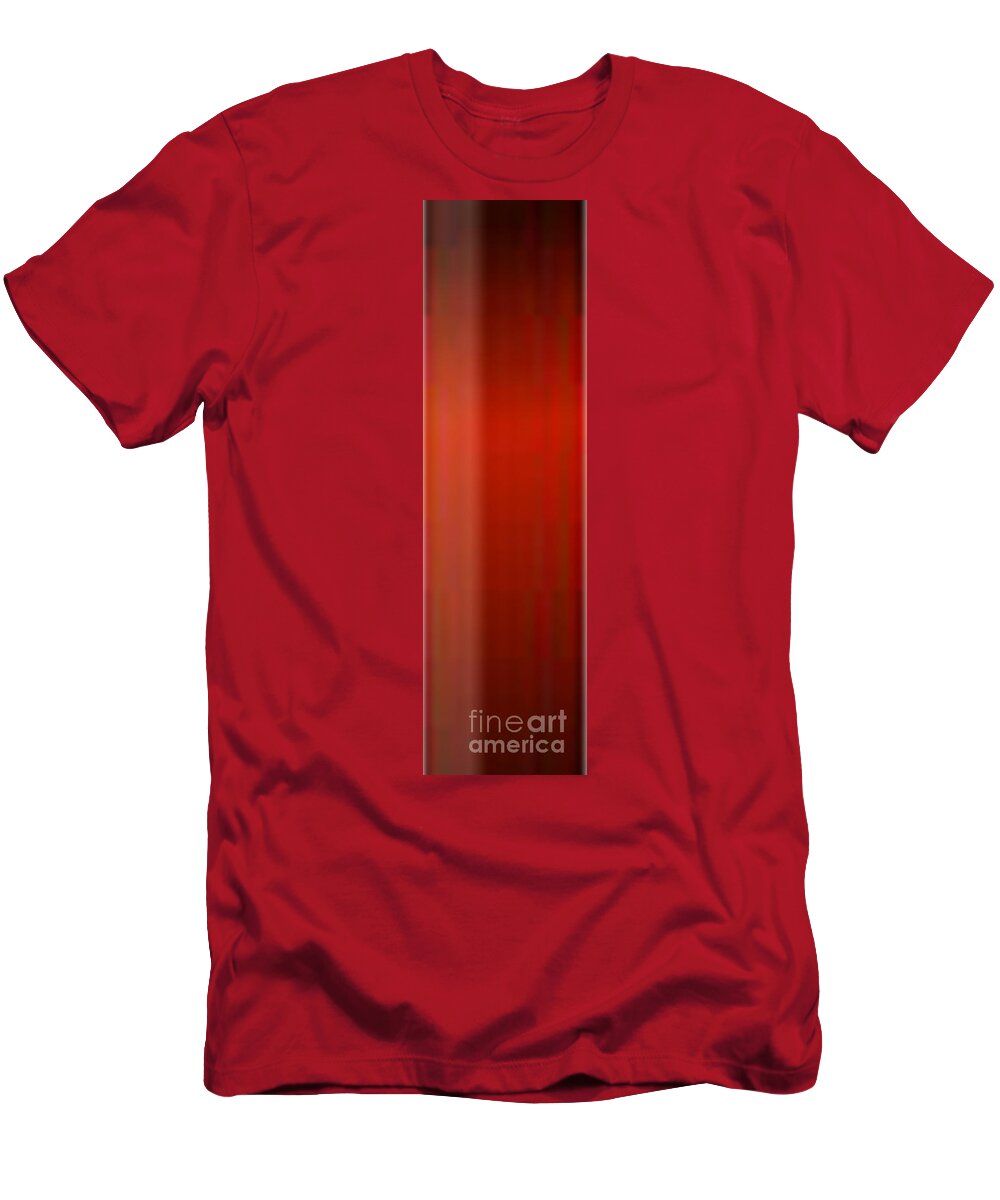 Oil T-Shirt featuring the painting Red Angular by Matteo TOTARO