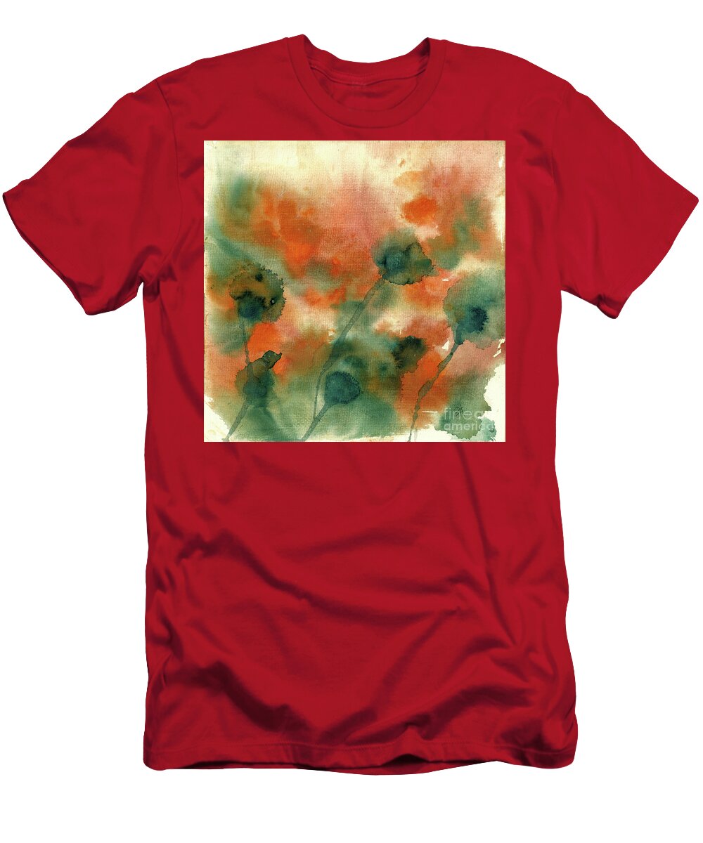 #creativemother T-Shirt featuring the painting Splatter Blooms #2 by Francelle Theriot