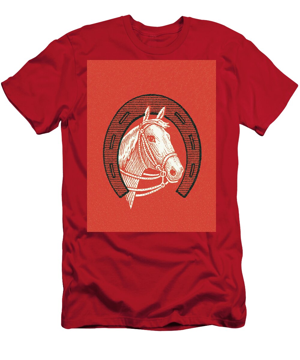 Animal T-Shirt featuring the drawing Horse #57 by CSA Images