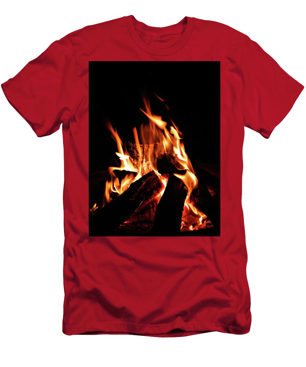 All Fired Up T-Shirt featuring the photograph All Fired Up 12 by Cyryn Fyrcyd