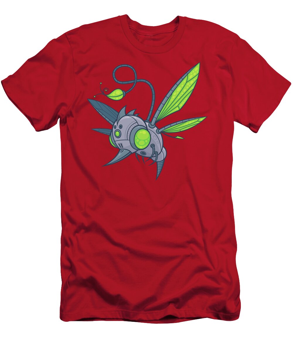 Hummingbird T-Shirt featuring the digital art Humm-buzz by John Schwegel
