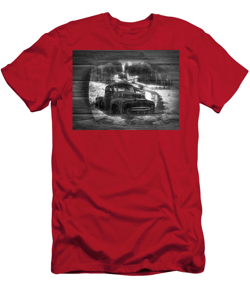 1939 T-Shirt featuring the photograph Backroads Black and White by Debra and Dave Vanderlaan