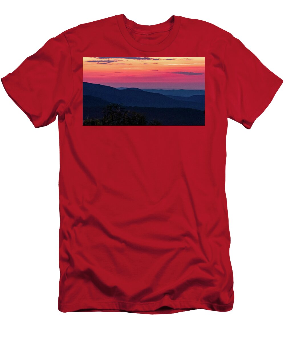 Blue Ridge T-Shirt featuring the photograph Blue Ridge Sunrise by Minnie Gallman