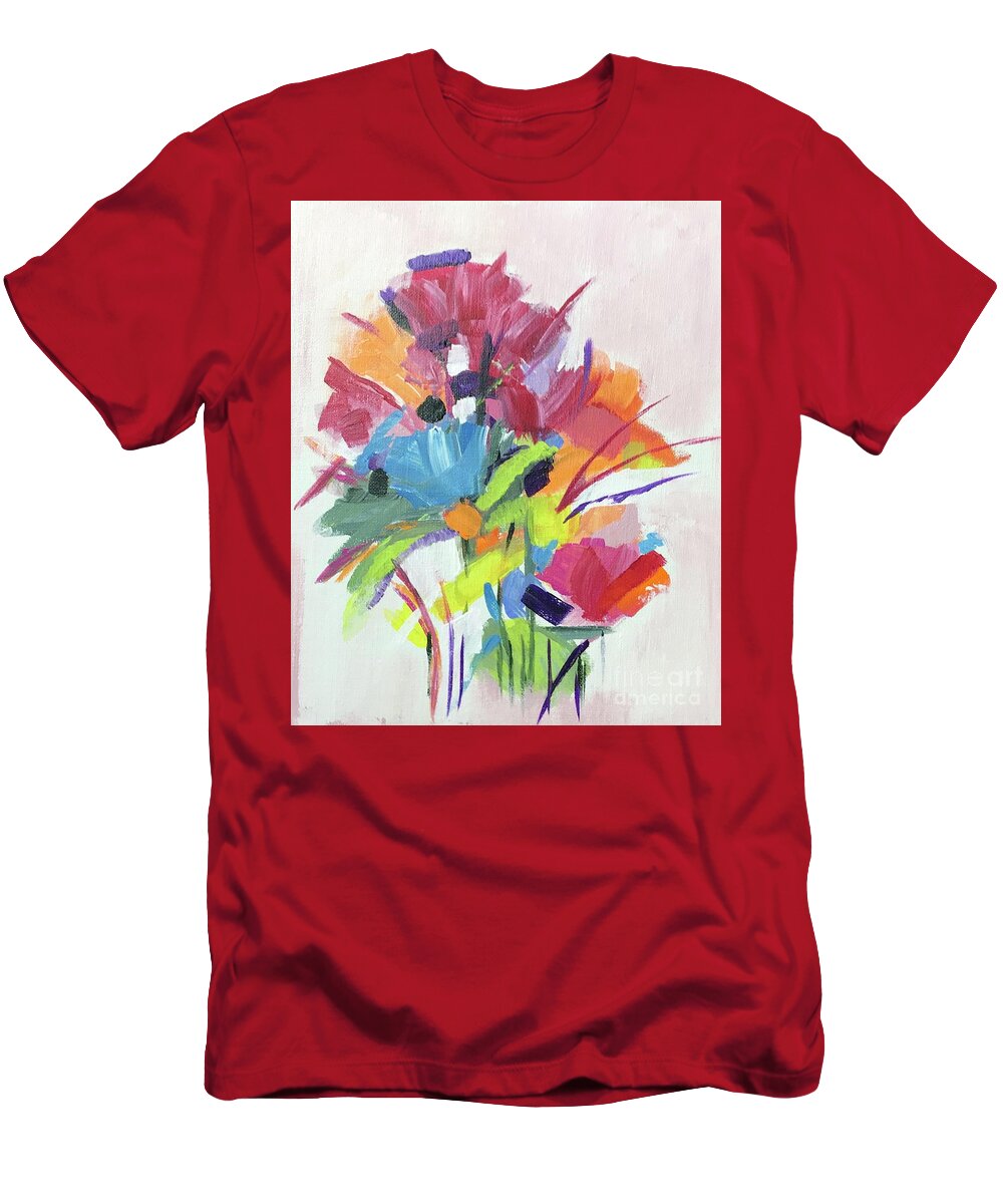 Original Art Work T-Shirt featuring the painting Bouquet of Flowers by Theresa Honeycheck