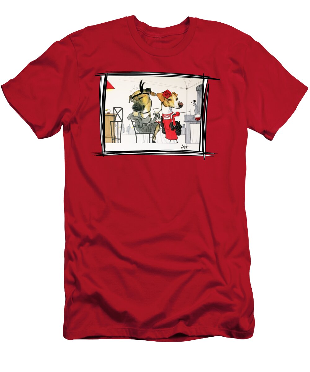 Campbell T-Shirt featuring the drawing Campbell 5198 by Canine Caricatures By John LaFree