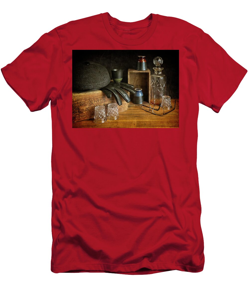Still Life T-Shirt featuring the photograph Cap And Glove by Wayne Sherriff