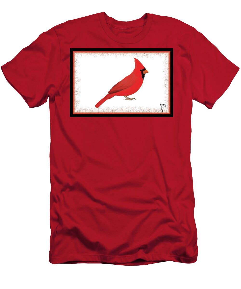 Cardinal T-Shirt featuring the digital art Cardinal by College Mascot Designs
