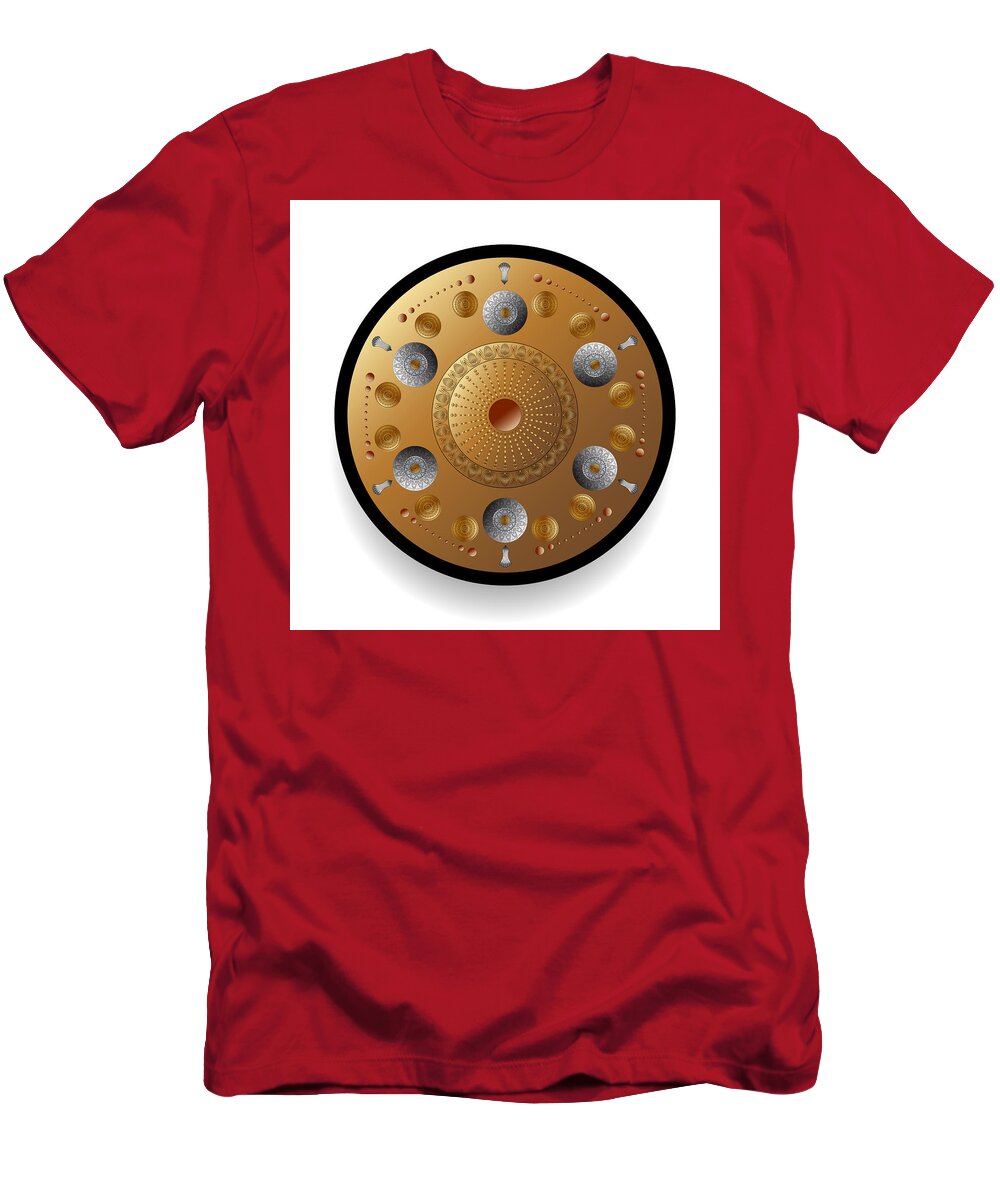 Mandala T-Shirt featuring the digital art Circumplexical No 3573 by Alan Bennington