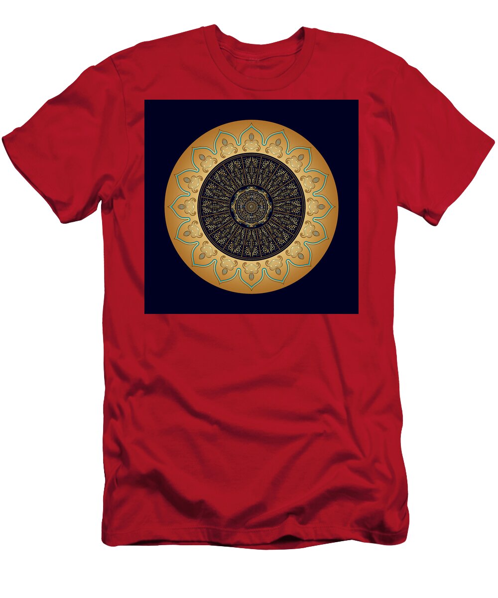 Mandala T-Shirt featuring the digital art Circumplexical No 3588 by Alan Bennington